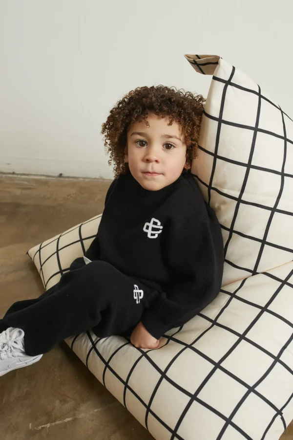 The Couture Club Kids Knitted Emblem Jogger
