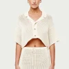 The Couture Club Knitted Cropped Resort Shirt