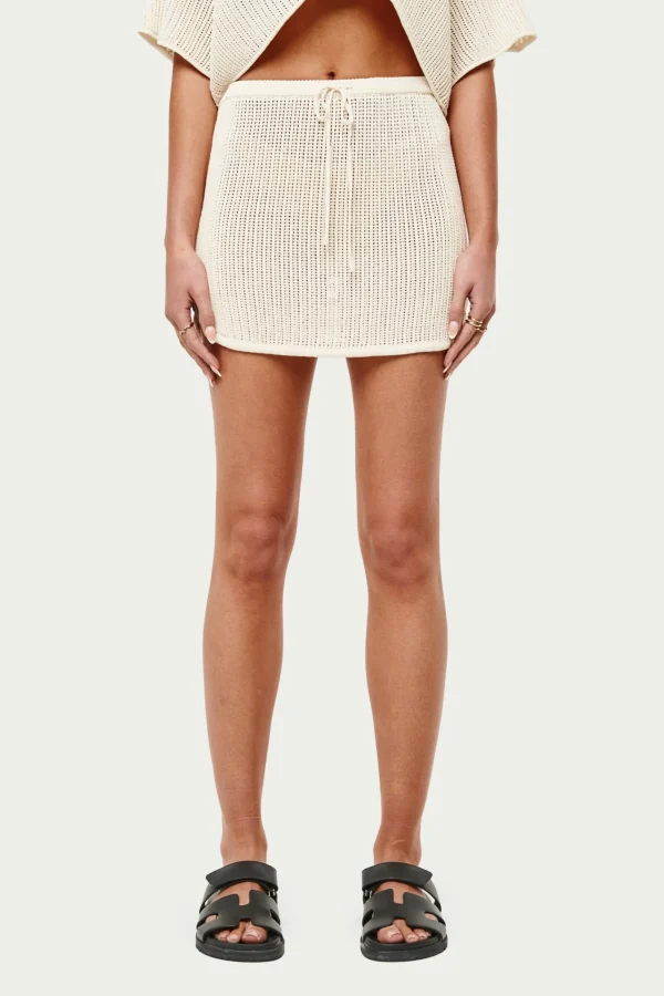 The Couture Club Knitted Tie Waist Micro Skirt