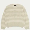 The Couture Club Lightweight Stripe Emblem Oversized Knit Jumper