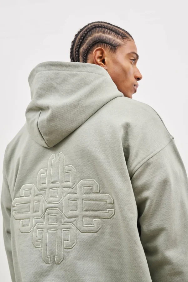 The Couture Club Outline Embroidered Emblem Hoodie