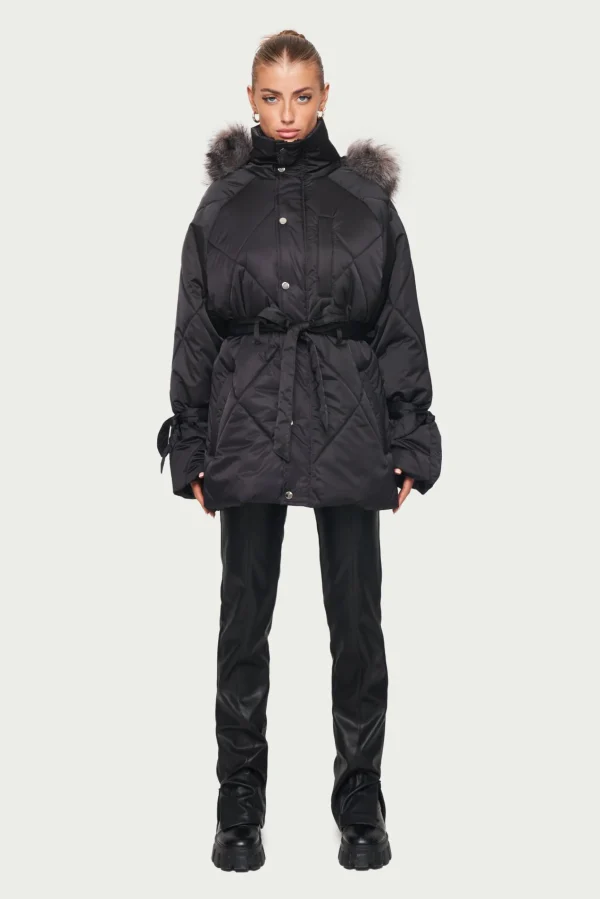 The Couture Club Oversize Fur Hooded Parka Jacket