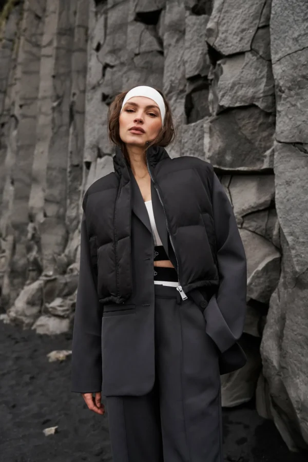 The Couture Club Oversized Cropped Gilet