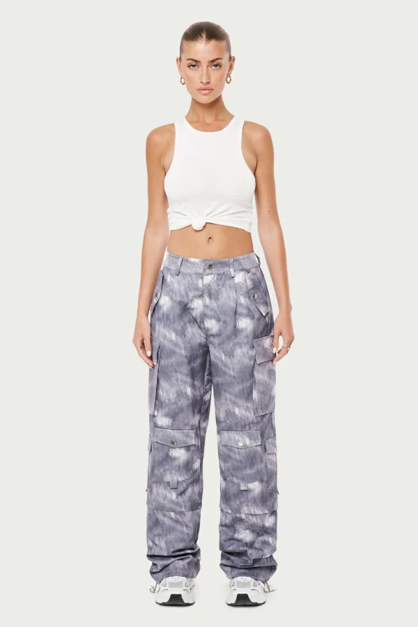 The Couture Club Oversized Tie Hem Cargo Pants