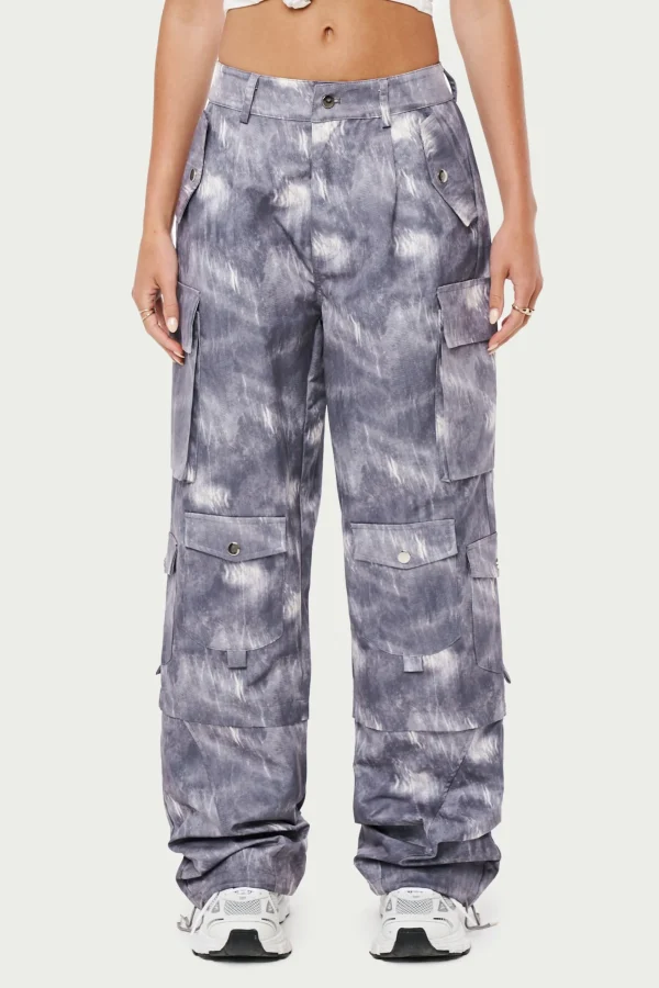 The Couture Club Oversized Tie Hem Cargo Pants