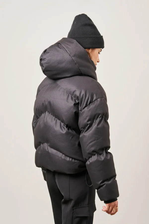 The Couture Club Oversized Tie Hem Puffer Jacket