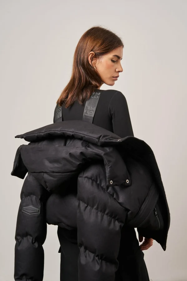 The Couture Club Oversized Tie Hem Puffer Jacket