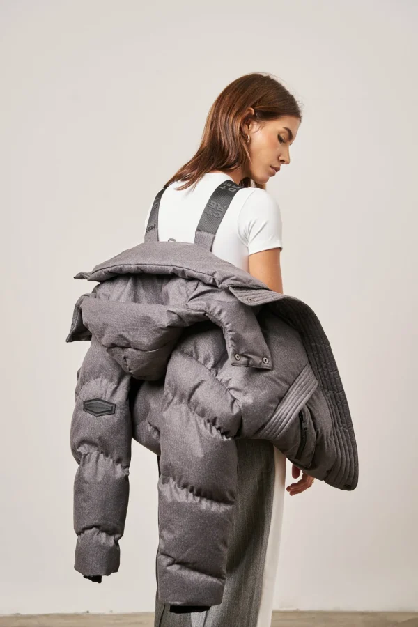 The Couture Club Oversized Tie Hem Puffer Jacket