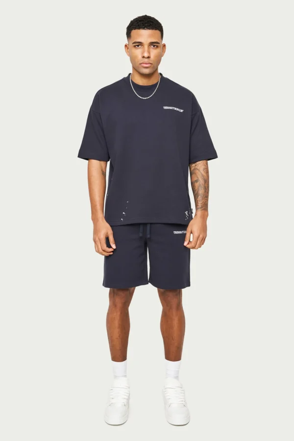 The Couture Club Paint Detail Heavyweight Shorts