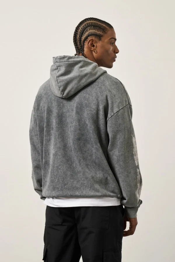 The Couture Club Paint Effect Emblem Hoodie