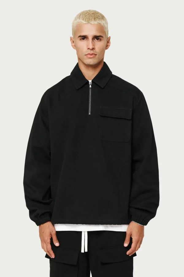 The Couture Club Quarter Zip Pull Over Shacket