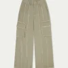 The Couture Club Raw Seam Detail Wide Leg Cargo
