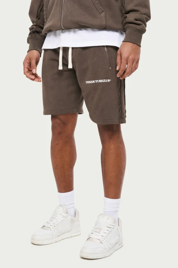 The Couture Club Raw Seam Distressed Shorts