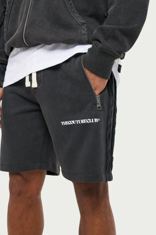 The Couture Club Raw Seam Distressed Shorts