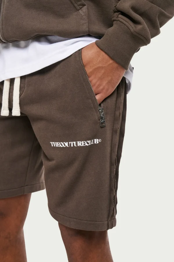 The Couture Club Raw Seam Distressed Shorts