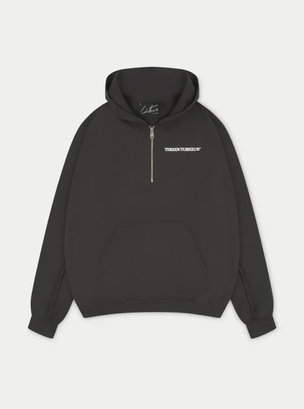 The Couture Club Raw Seam Quarter Zip Hoodie