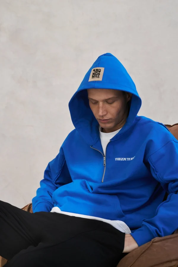 The Couture Club Raw Seam Quarter Zip Hoodie