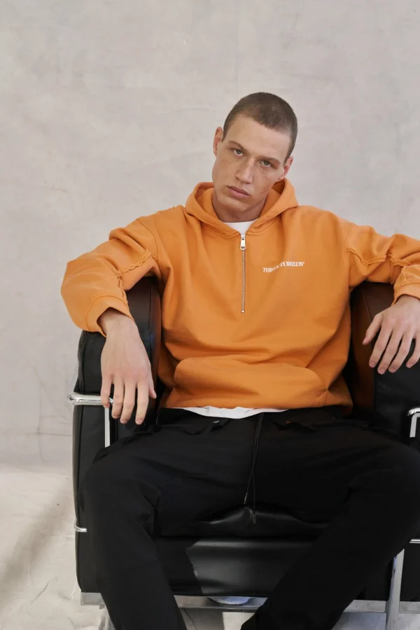 The Couture Club Raw Seam Quarter Zip Hoodie