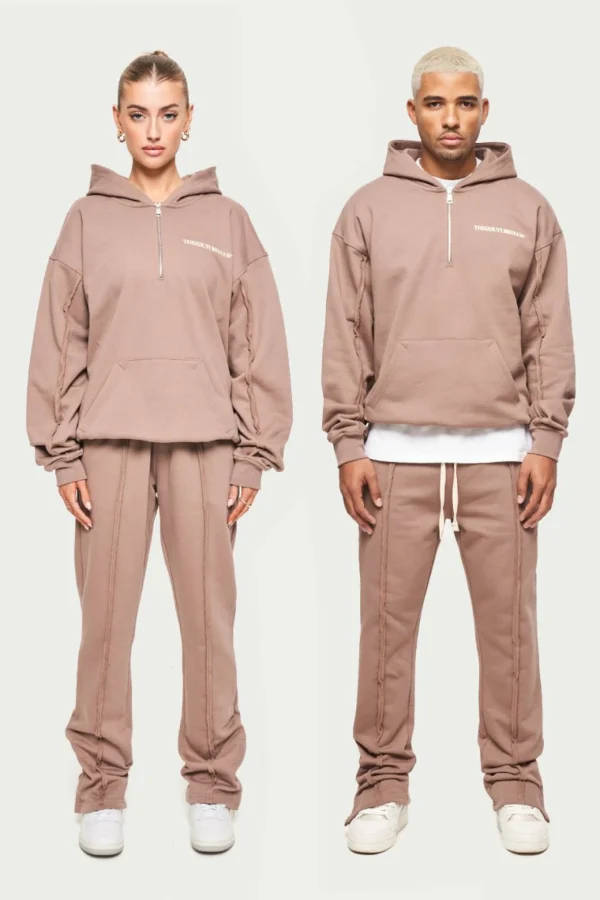 The Couture Club Raw Seam Quarter Zip Hoodie