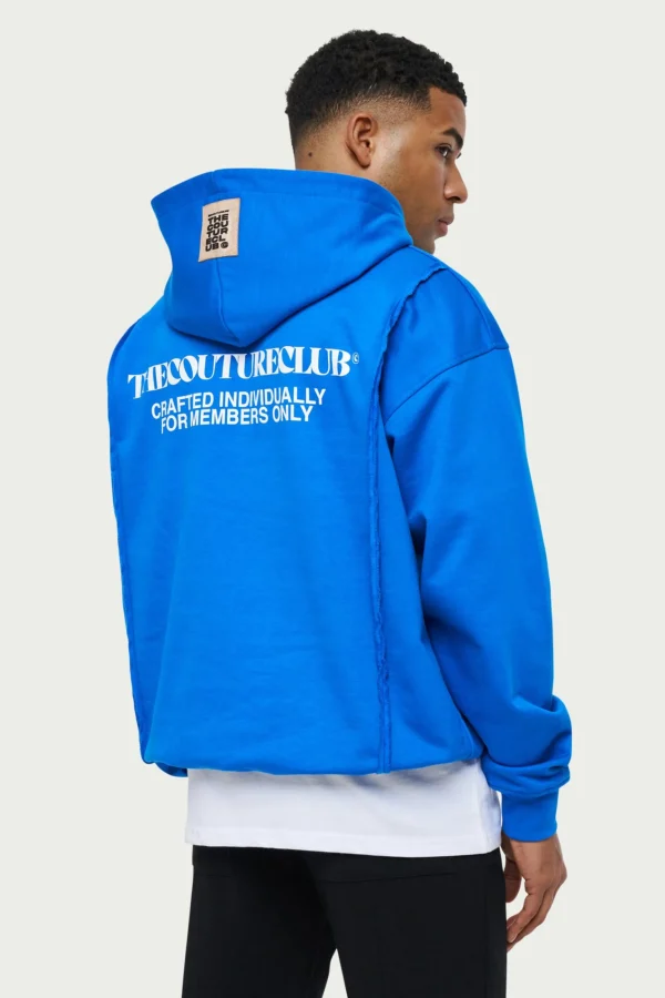 The Couture Club Raw Seam Quarter Zip Hoodie