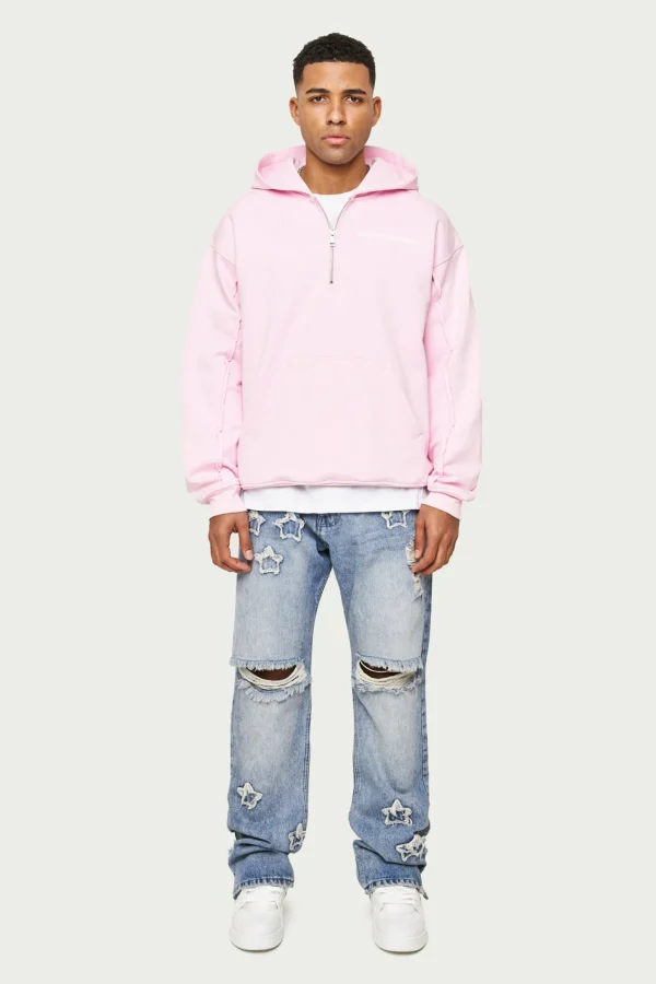 The Couture Club Raw Seam Quarter Zip Hoodie