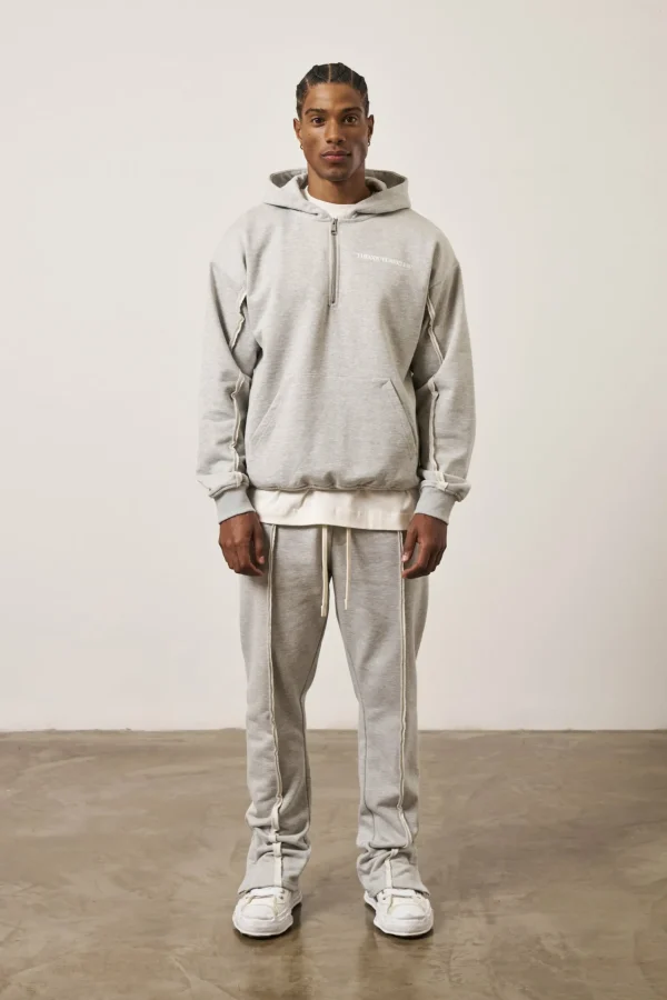 The Couture Club Raw Seam Quarter Zip Hoodie