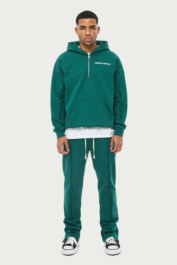 The Couture Club Raw Seam Quarter Zip Hoodie