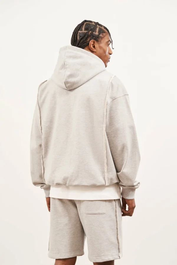 The Couture Club Raw Seam Zip Through Hoodie