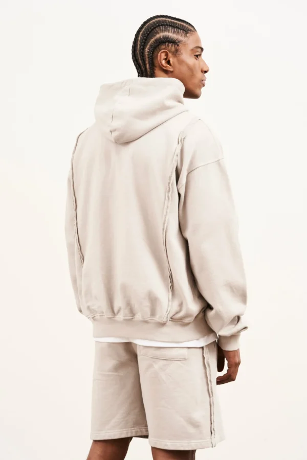 The Couture Club Raw Seam Zip Through Hoodie