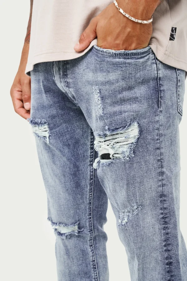 The Couture Club Rip And Repair Stacked Jeans
