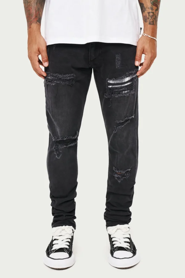 The Couture Club Rip And Repair Stacked Jeans