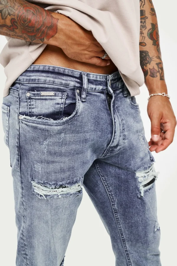 The Couture Club Rip And Repair Stacked Jeans