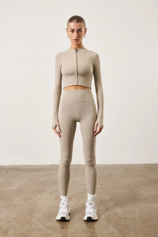 The Couture Club Sculpting Emblem Zip Through Top