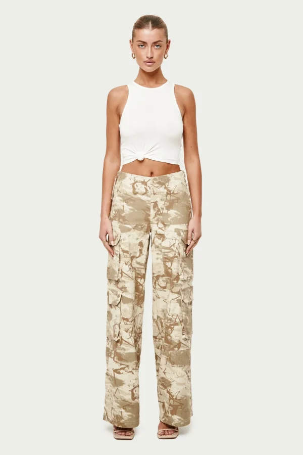 The Couture Club Side Zip Camo Cargo Pants