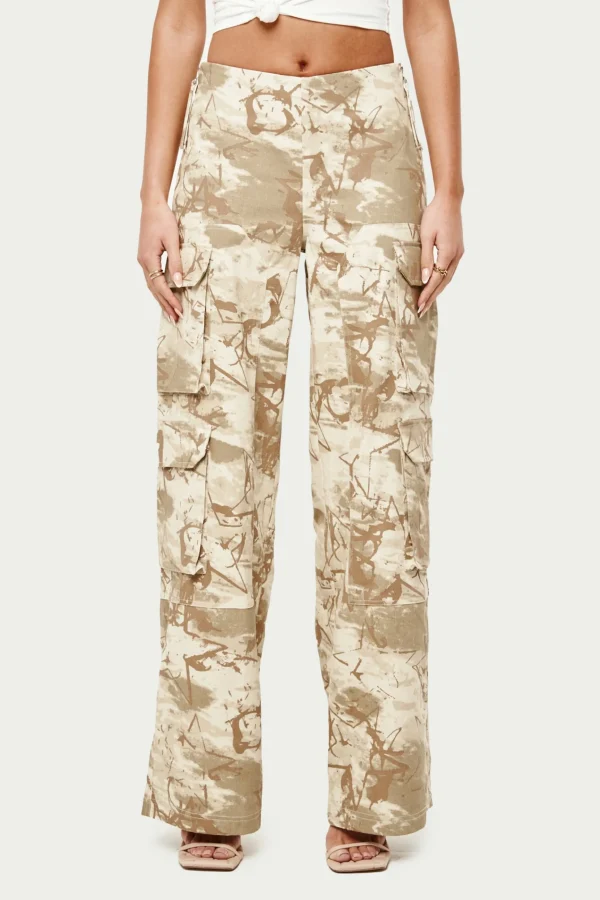 The Couture Club Side Zip Camo Cargo Pants