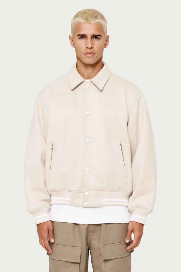 The Couture Club Suede Varsity Jacket