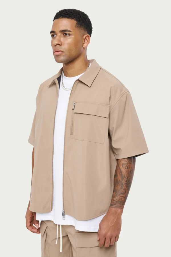 The Couture Club Technical Heavyweight Zip Overshirt