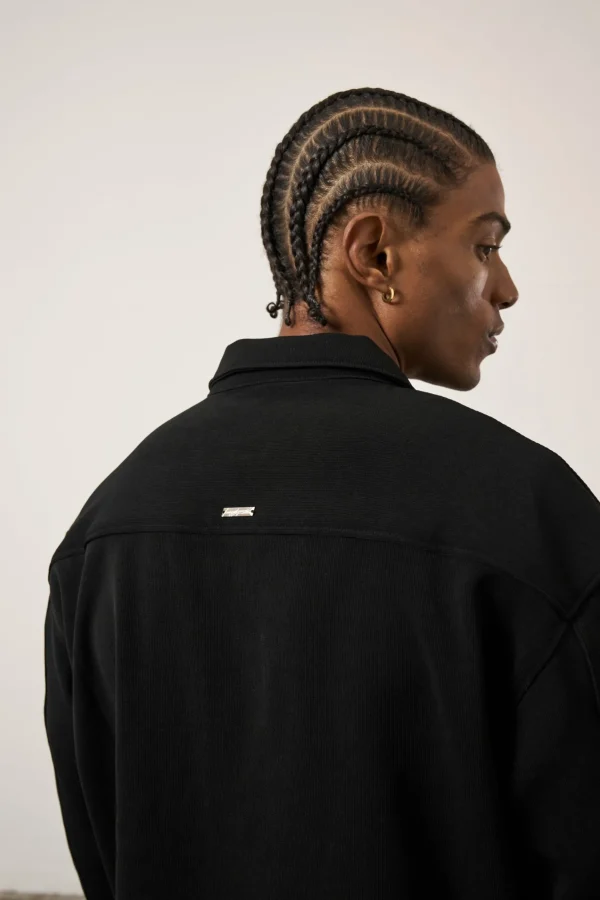 The Couture Club Technical Rib Zip Through Shacket