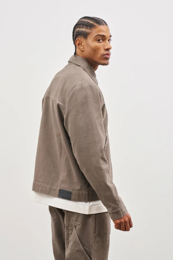 The Couture Club Twill Rivet Detail Carpenter Jacket