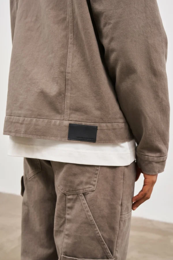 The Couture Club Twill Rivet Detail Carpenter Jacket