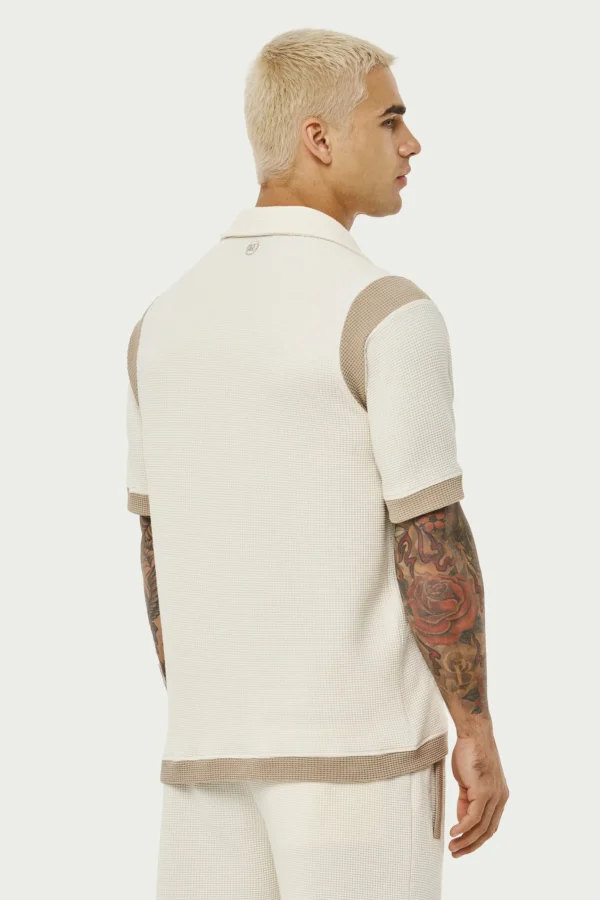 The Couture Club Waffle Tonal Textured Shirt