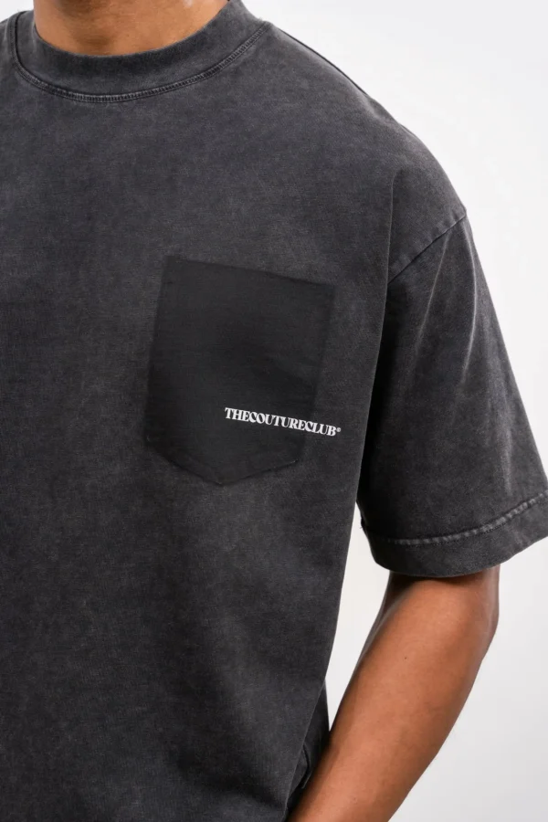 The Couture Club Washed Pocket Detail T-Shirt