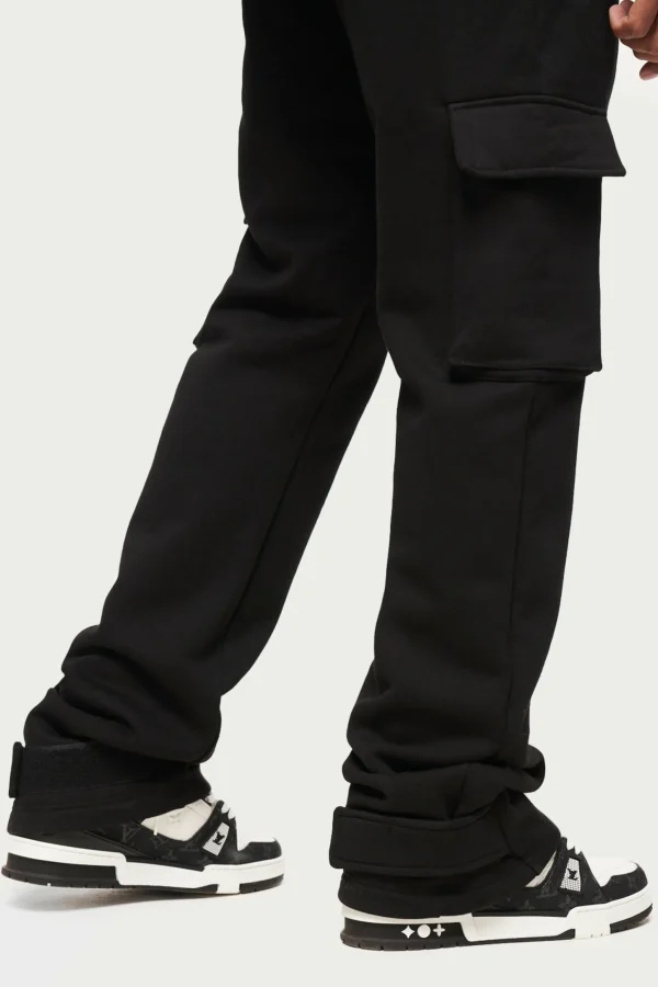 The Couture Club Zip Detail Wide Leg Jersey Cargo Joggers