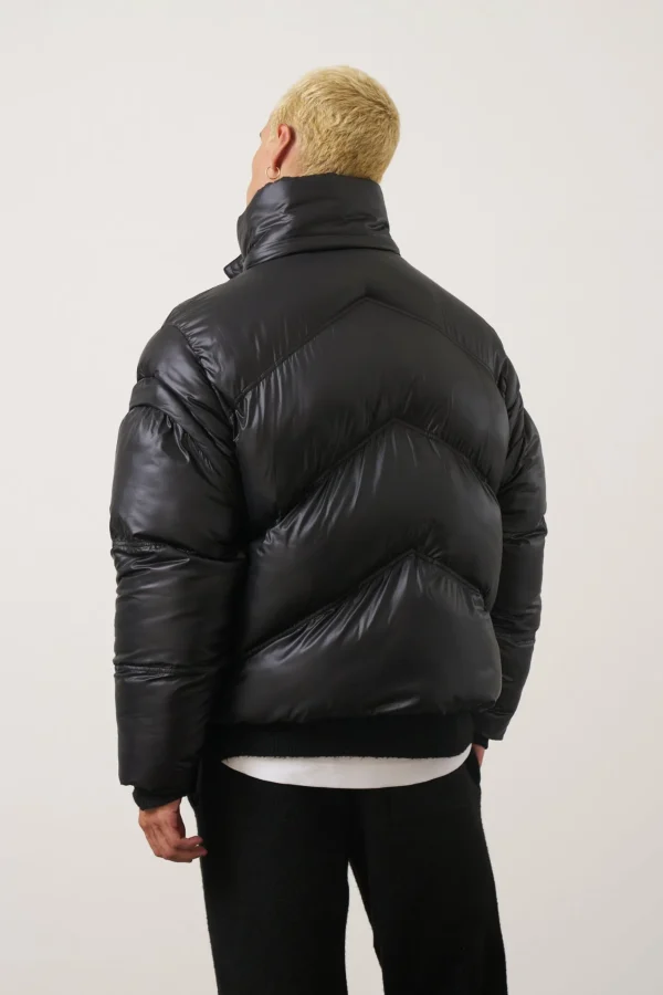 The Couture Club Zipper Sleeve Detail Puffer