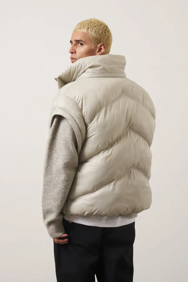 The Couture Club Zipper Sleeve Detail Puffer